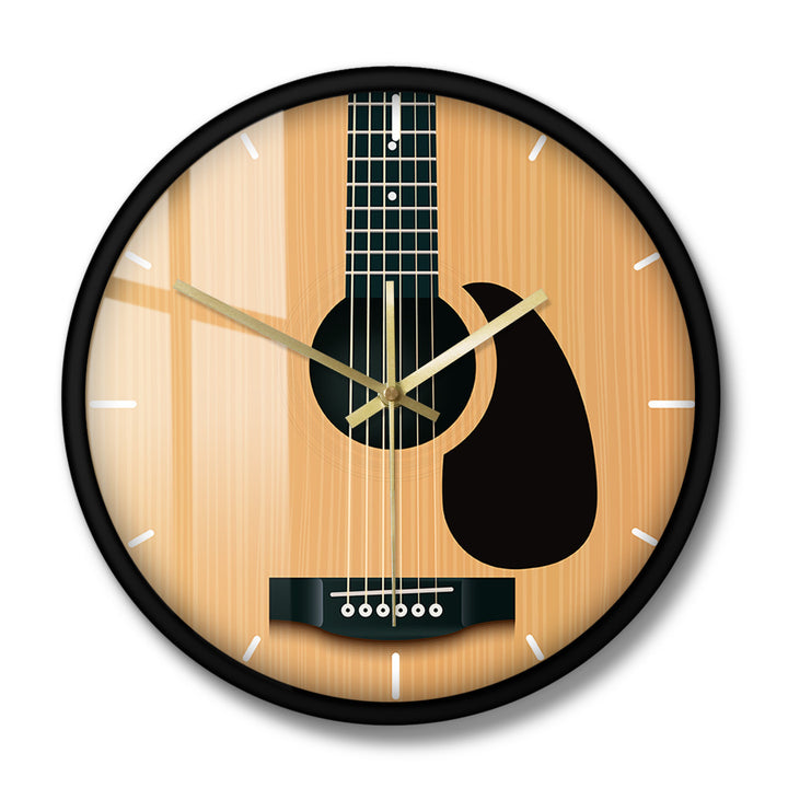 Home Creative Acoustic Guitar Decoration Wall Clock