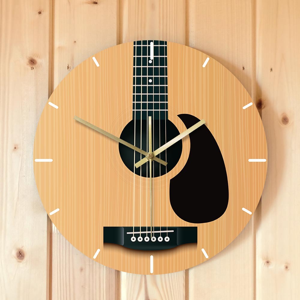 Home Creative Acoustic Guitar Decoration Wall Clock