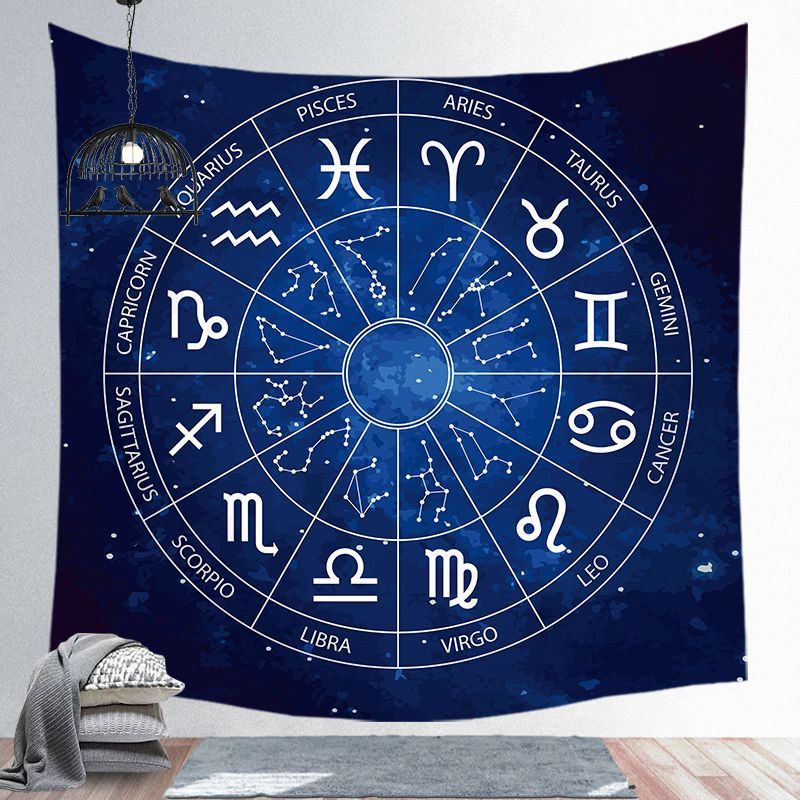 Universe Starry Sky Astrology Astrolabe Tapestry European Simple Style Home Decoration Background Wall Hanging Cloth Custom Square Tapestry