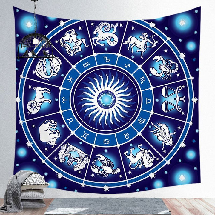 Universe Starry Sky Astrology Astrolabe Tapestry European Simple Style Home Decoration Background Wall Hanging Cloth Custom Square Tapestry