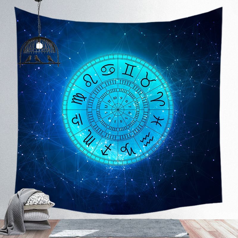 Universe Starry Sky Astrology Astrolabe Tapestry European Simple Style Home Decoration Background Wall Hanging Cloth Custom Square Tapestry