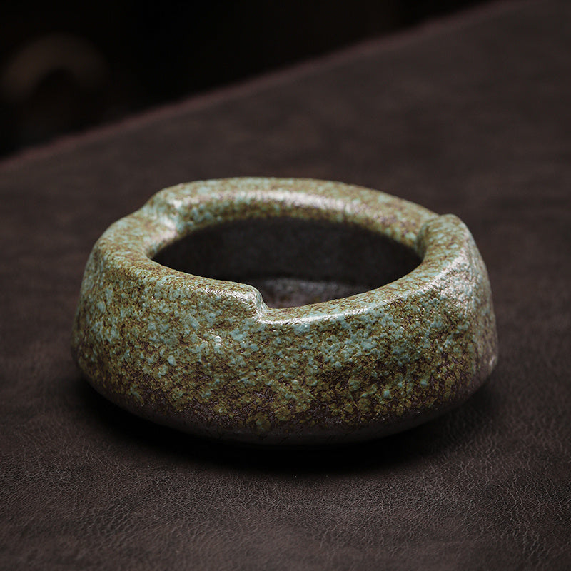 Remember The Current Japanese Retro Stoneware Ashtray Windproof Ceramics Tea Table Office Home Decoration Utensils