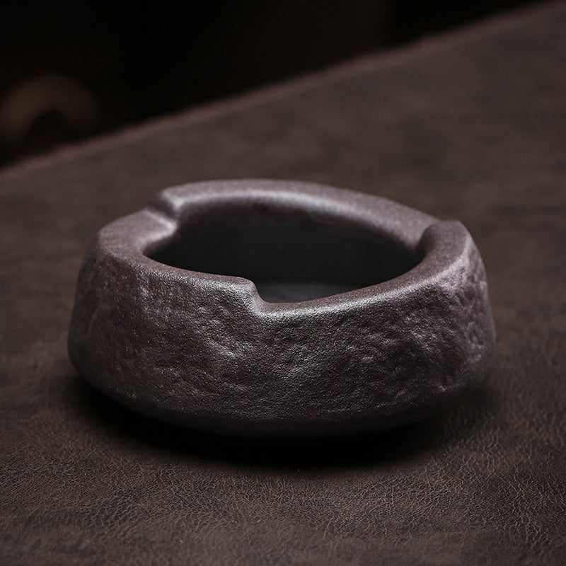 Remember The Current Japanese Retro Stoneware Ashtray Windproof Ceramics Tea Table Office Home Decoration Utensils