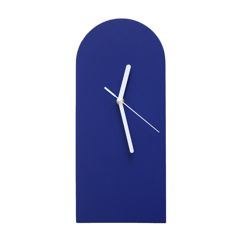 Big Mumu Home Minimalist Klein Blue Wooden Clock Sweeping Seconds Mute Living Room Wall Decoration Wall Clock