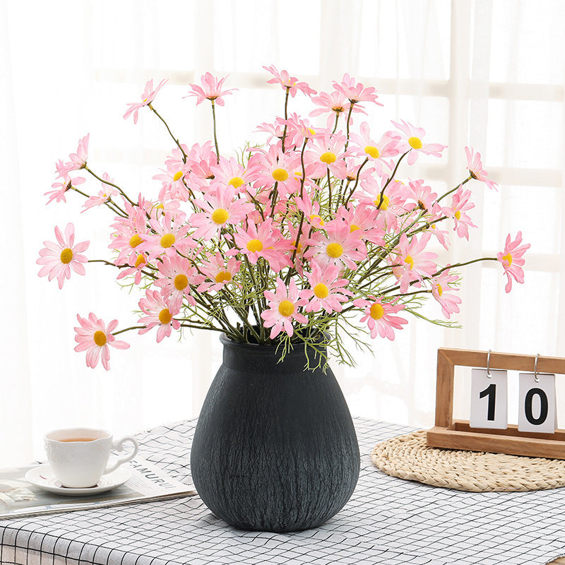 Small Daisies Simulation Bouquet 5 Dutch Chrysanthemum Cosmos Chamomile Wedding Home Decoration Fake Flowers Factory Outlet