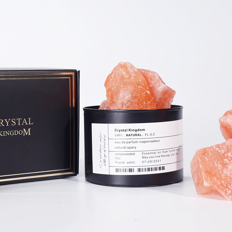 Volcanic Stone Crystal Diffused Stone Essential Oil Fire-free aromatherapy Tin Can Decoration Gift Box Home Bedroom Fragrance Vibrato With The Same Paragraph