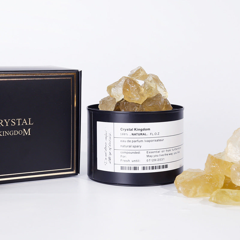 Volcanic Stone Crystal Diffused Stone Essential Oil Fire-free aromatherapy Tin Can Decoration Gift Box Home Bedroom Fragrance Vibrato With The Same Paragraph