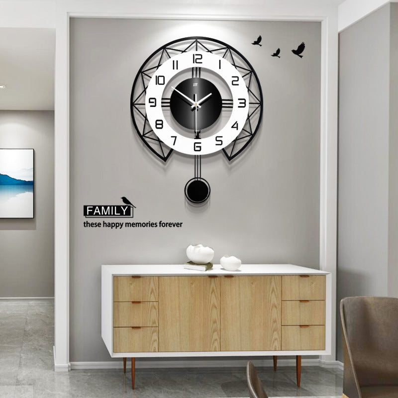 Factory Wholesale, Cross-border Distribution, Amazon One-piece Watch, Nordic Black And White Simple Home Decoration Wall Clock