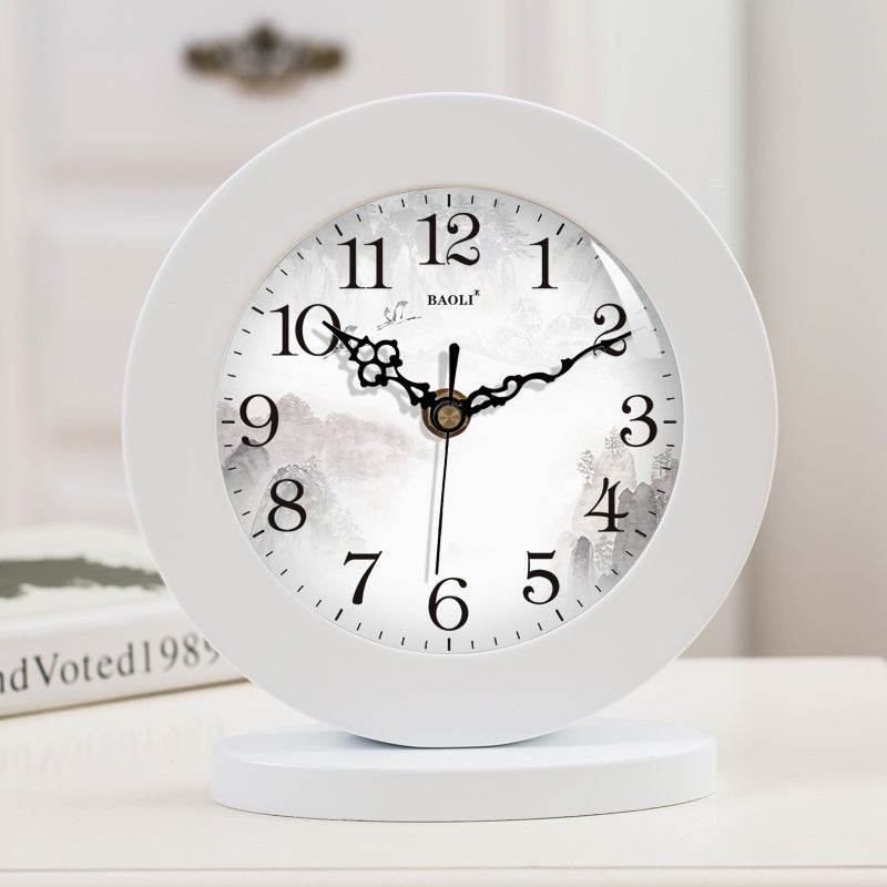 Baoli Living Room American Simple Solid Wood Clock And Clock Silent Modern Bedroom Desk Clock European Creative Sitting Clock And Pendulum Clock