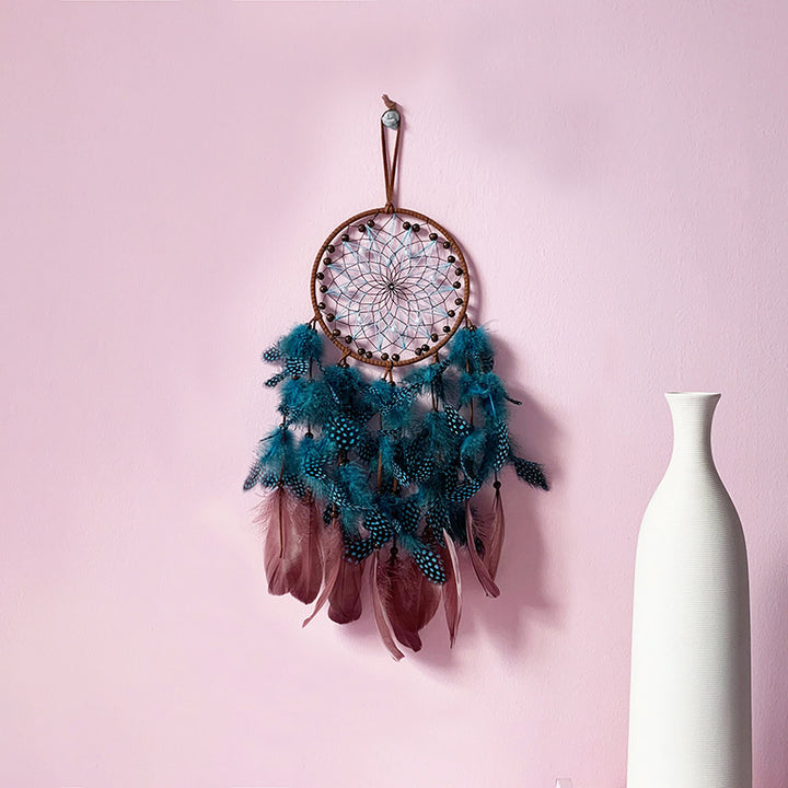 Cross-Border New Product Retro Dream Catcher Pendant European And American New Foreign Trade Feather Dream Catcher Wind Chime Home Decoration