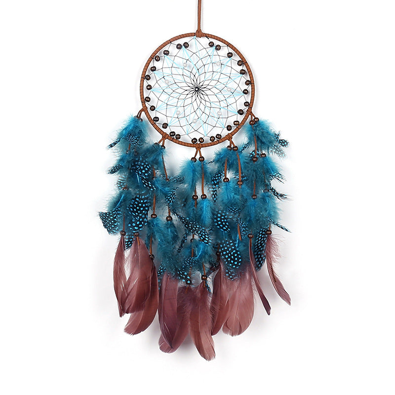 Cross-Border New Product Retro Dream Catcher Pendant European And American New Foreign Trade Feather Dream Catcher Wind Chime Home Decoration