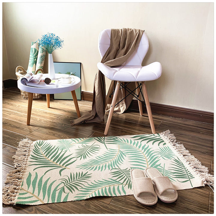 Nordic Cotton And Linen Carpet Home Decoration Living Room Coffee Table Blanket Bedroom Bed Long Strips Can Be Machine Washed