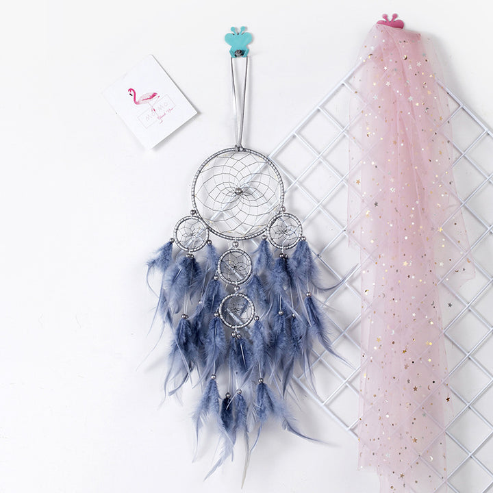 Nordic Crafts New Chinese Creative Home Living Room Decoration Dream Catcher Five Ring Gift Dream Catcher Good Dream