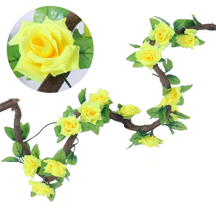 235cm Silk Roses Lvy Flower Vine Artificial Flowers Green garland For Home Wedding garden Decoration Hanging Rattan Wall Decor