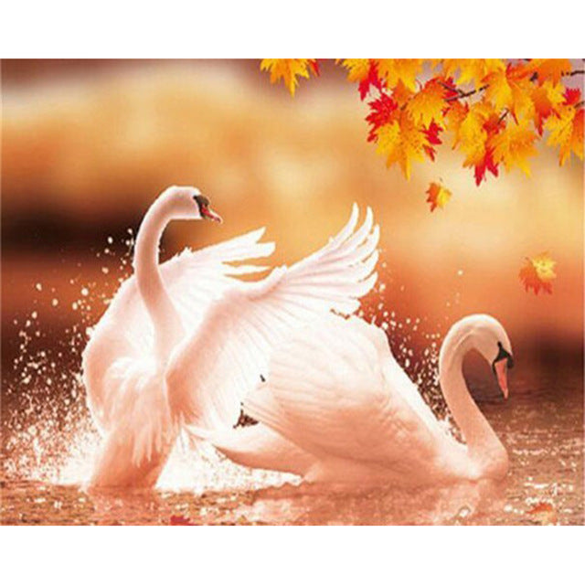 Modern Home Decoration Canvas Painting Small White Goose Wall Painting Hanging Painting Small White Goose Painting Aesthetic