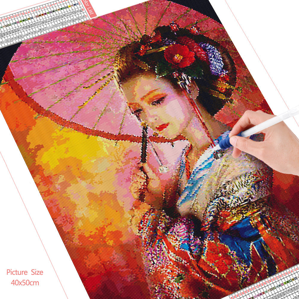 Huacan 5D Diamond Painting Portrait Beauty Home Decoration Full Square Diamond Embroidery Rhinestone Picture Craft Kit