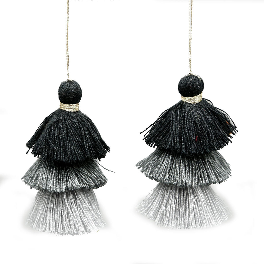 1Pcs 75mm 3 Colors Polyester Tassel Trims Cotton Silk Tassel Trim For Home Decoration Diy Sewing Curtain Accessories