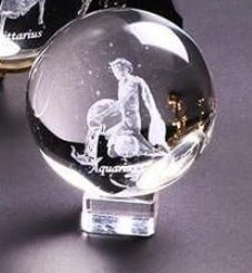 Laser Engraved Zodiac Crystal Ball