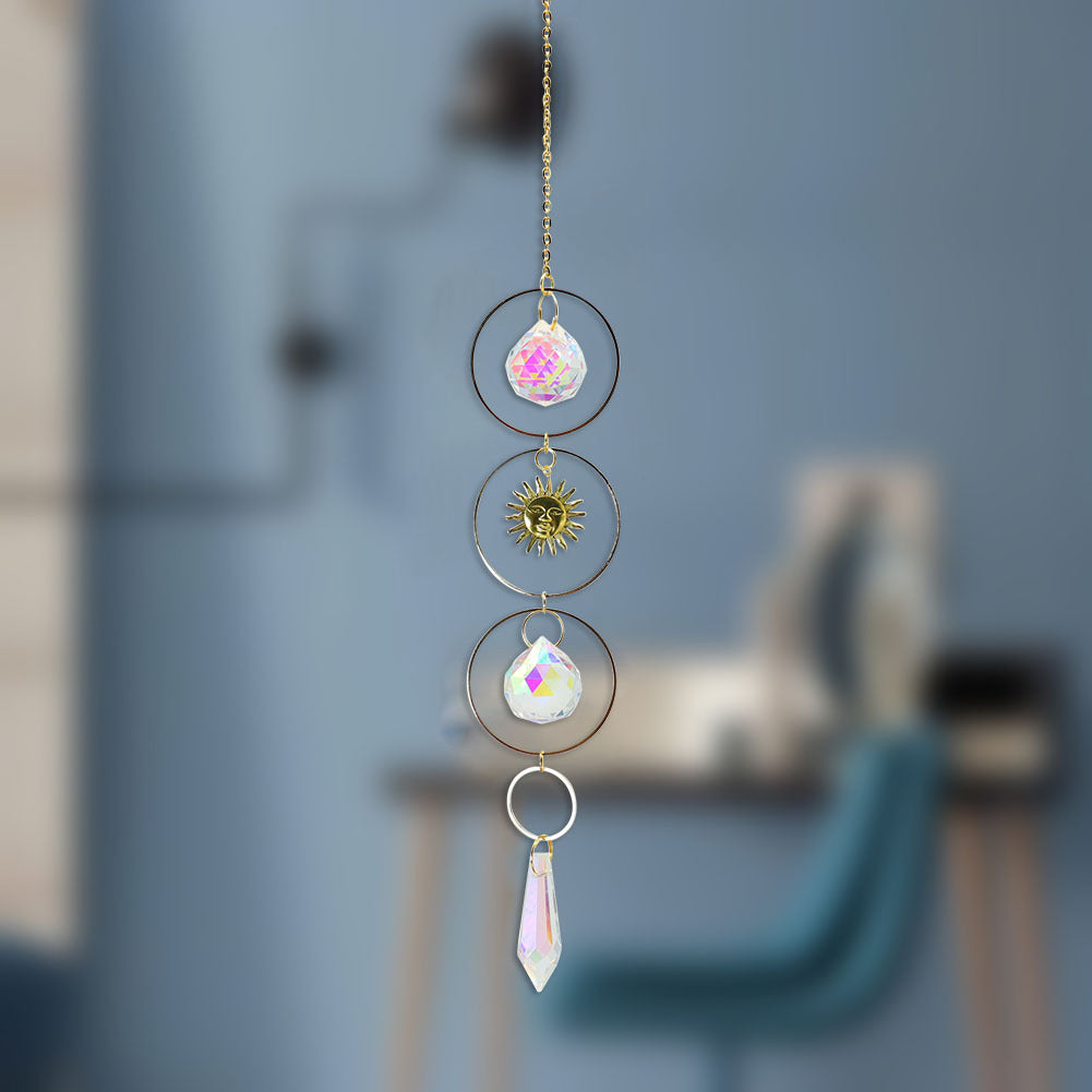 Crystal Wind Chime Star Pendant Sun Suncatcher Decoration Curtain Chandelier Prisms Witchy Sun Catchers