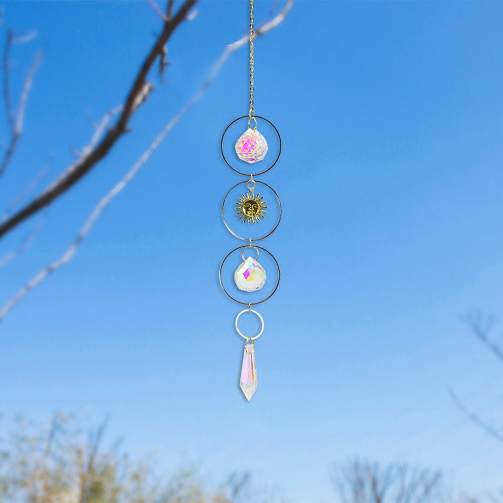 Crystal Wind Chime Star Pendant Sun Suncatcher Decoration Curtain Chandelier Prisms Witchy Sun Catchers