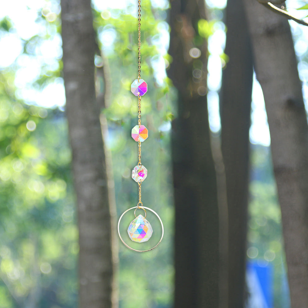 Crystal Wind Chime Star Pendant Sun Suncatcher Decoration Curtain Chandelier Prisms Witchy Sun Catchers