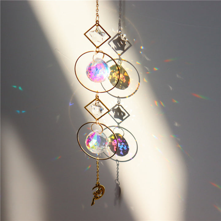 Crystal Wind Chime Star Pendant Sun Suncatcher Decoration Curtain Chandelier Prisms Witchy Sun Catchers