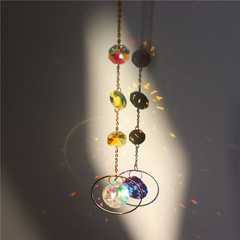 Crystal Wind Chime Star Pendant Sun Suncatcher Decoration Curtain Chandelier Prisms Witchy Sun Catchers