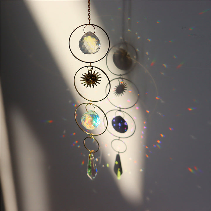 Crystal Wind Chime Star Pendant Sun Suncatcher Decoration Curtain Chandelier Prisms Witchy Sun Catchers