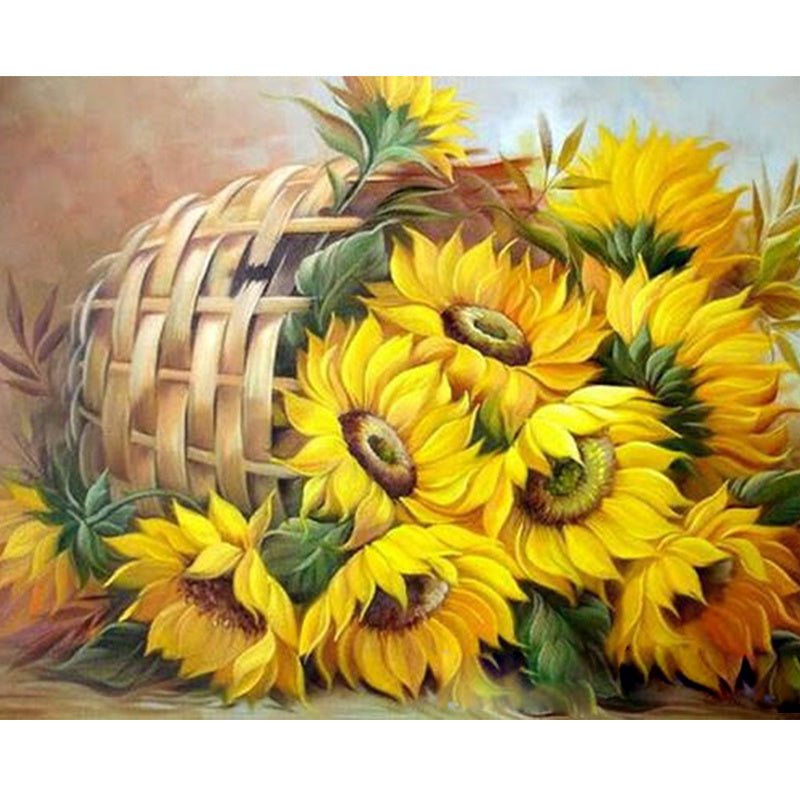 Paint Flower Quantity On Canvas By Number, Hand-painted, Adult, Color By Number, Home Decoration Art, Undefined Prompt, Digital Tool, Modern Accessories