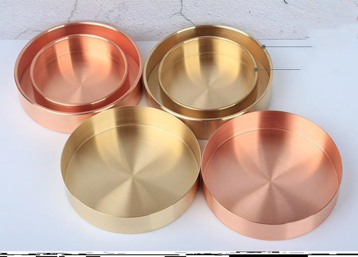 Brass Copper Storage Box Retro Style Storage Ornaments Decorative Jewelry Storage Ashtray Home Office Decoration