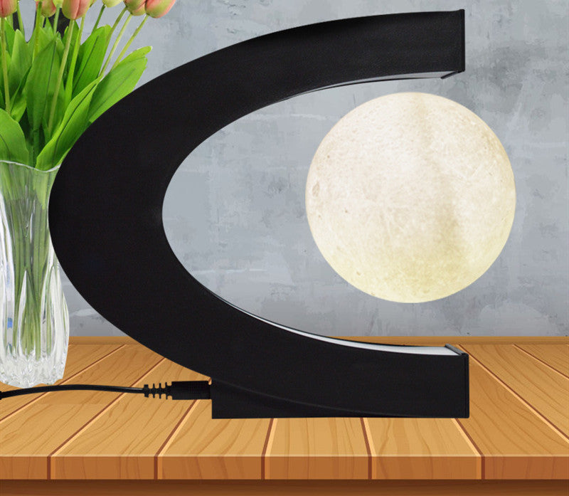 Magnetic Levitation Moon Night Light Office And Home Creative Levitation Ornaments Gifts Can Be Customized One Piece Drop-Off