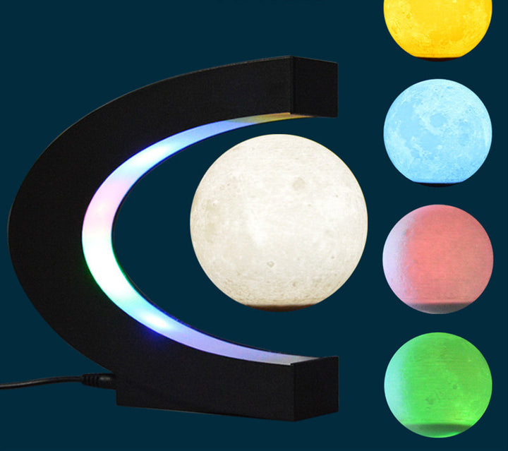 Magnetic Levitation Moon Night Light Office And Home Creative Levitation Ornaments Gifts Can Be Customized One Piece Drop-Off