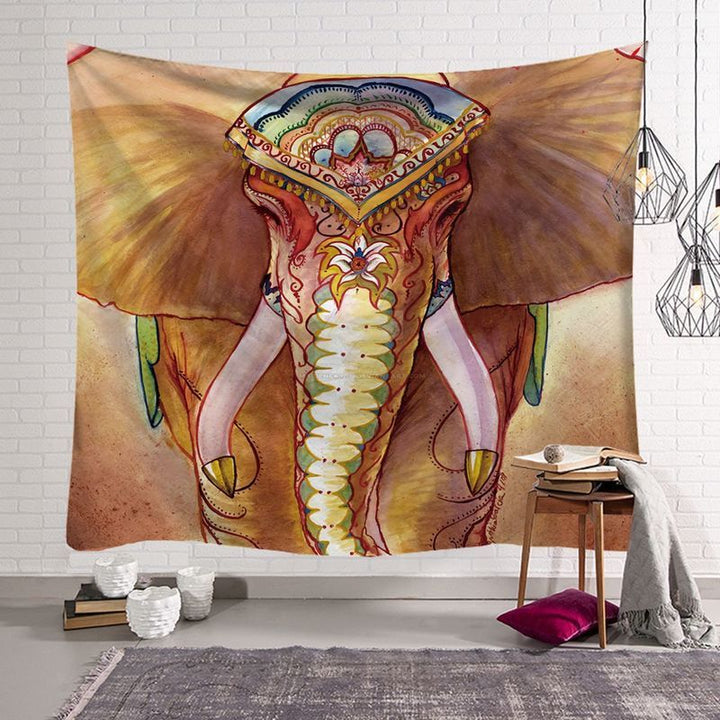 Amazon Express Tapestry Home Decoration Wall Cloth Indian Elephant Background Cloth Hanging Cloth Tapestry Mural Beach Towel