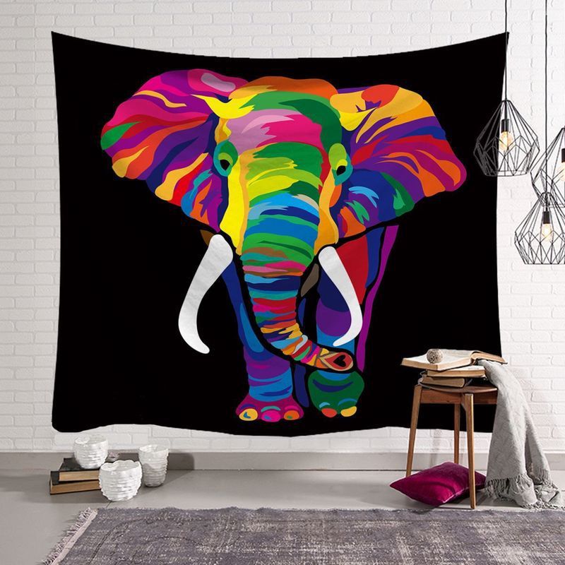 Amazon Express Tapestry Home Decoration Wall Cloth Indian Elephant Background Cloth Hanging Cloth Tapestry Mural Beach Towel