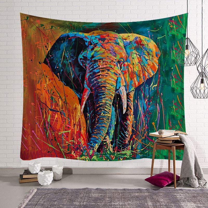 Amazon Express Tapestry Home Decoration Wall Cloth Indian Elephant Background Cloth Hanging Cloth Tapestry Mural Beach Towel