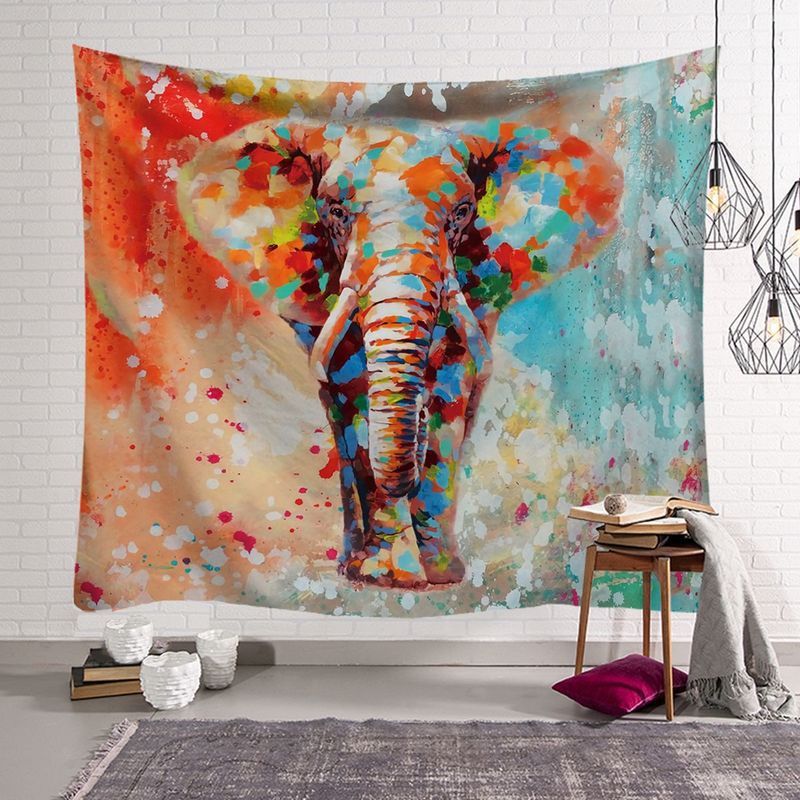 Amazon Express Tapestry Home Decoration Wall Cloth Indian Elephant Background Cloth Hanging Cloth Tapestry Mural Beach Towel