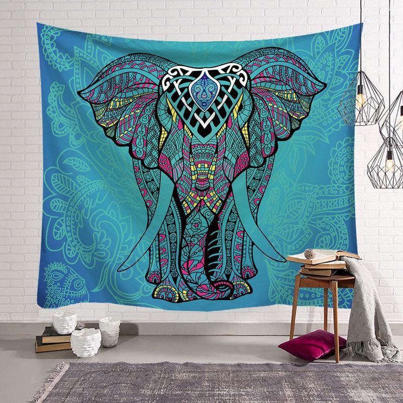 Amazon Express Tapestry Home Decoration Wall Cloth Indian Elephant Background Cloth Hanging Cloth Tapestry Mural Beach Towel