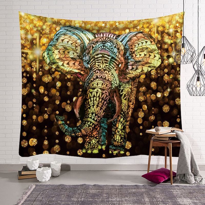 Amazon Express Tapestry Home Decoration Wall Cloth Indian Elephant Background Cloth Hanging Cloth Tapestry Mural Beach Towel