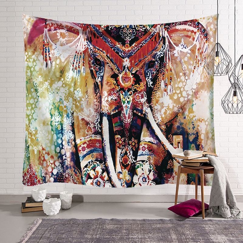 Amazon Express Tapestry Home Decoration Wall Cloth Indian Elephant Background Cloth Hanging Cloth Tapestry Mural Beach Towel