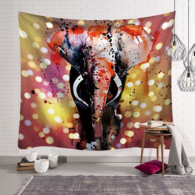 Amazon Express Tapestry Home Decoration Wall Cloth Indian Elephant Background Cloth Hanging Cloth Tapestry Mural Beach Towel