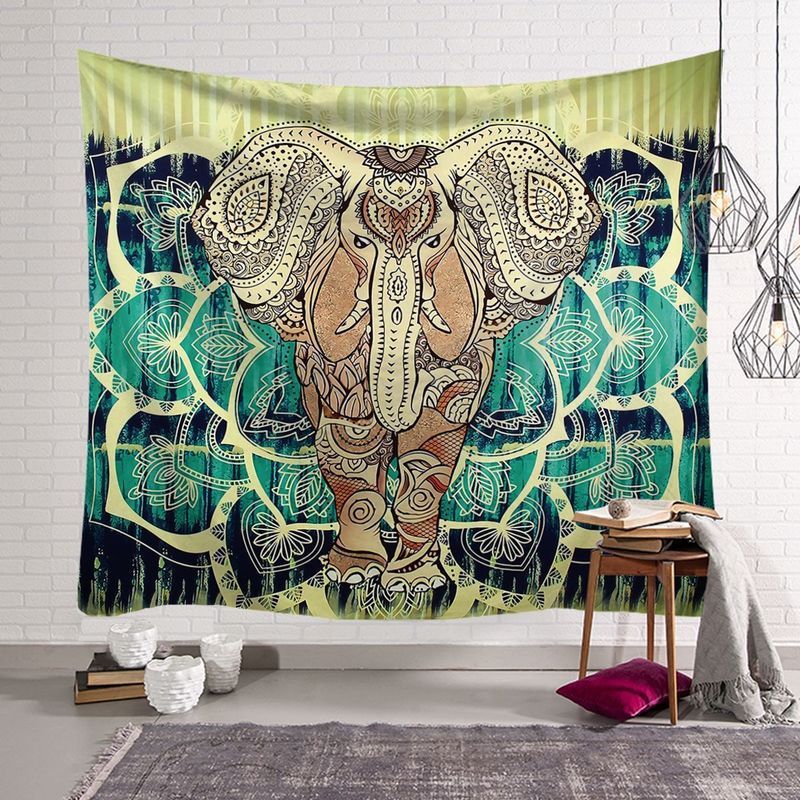 Amazon Express Tapestry Home Decoration Wall Cloth Indian Elephant Background Cloth Hanging Cloth Tapestry Mural Beach Towel