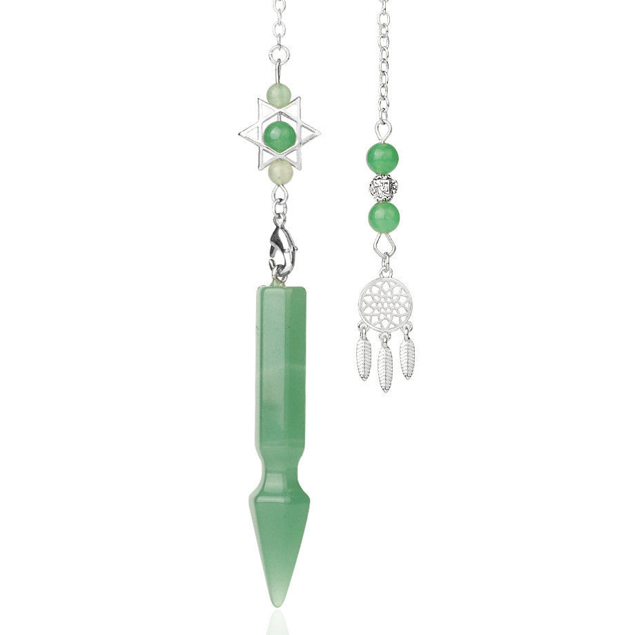 New Product Natural Stone Crystal Jewelry Divination Spirit Pendulum Unisex Tapered Pendant