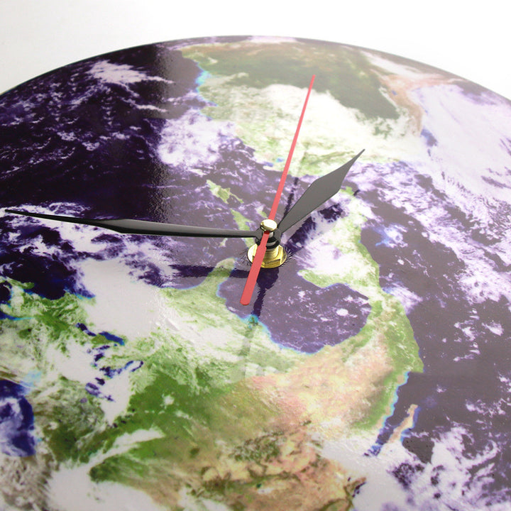 Planet Earth Wall Clock 3D Color Earth Celestial Outer Space Clock Home Living Room Decoration Wall Clock Cross-border