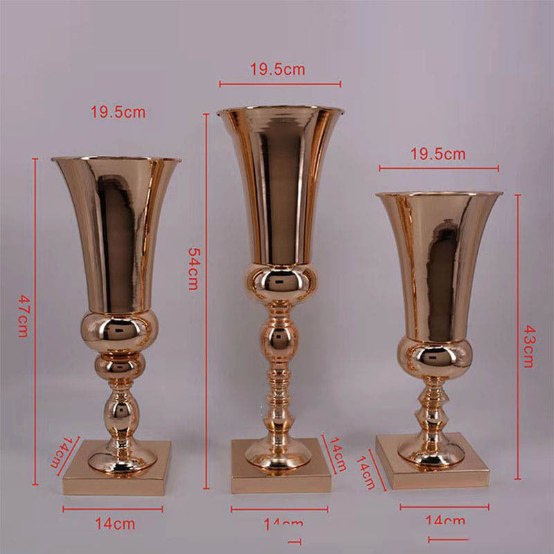 Home Creative Plating Iron Art Vase Decoration