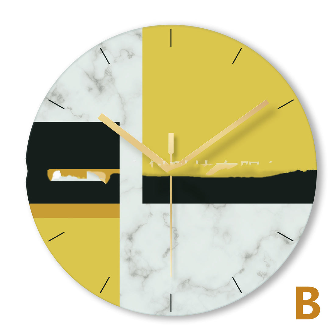 Nordic Creative Minimalist Decoration Clock Bedroom Silent Glass Clock Living Room Home Fashion Personality Digital Wall Clock