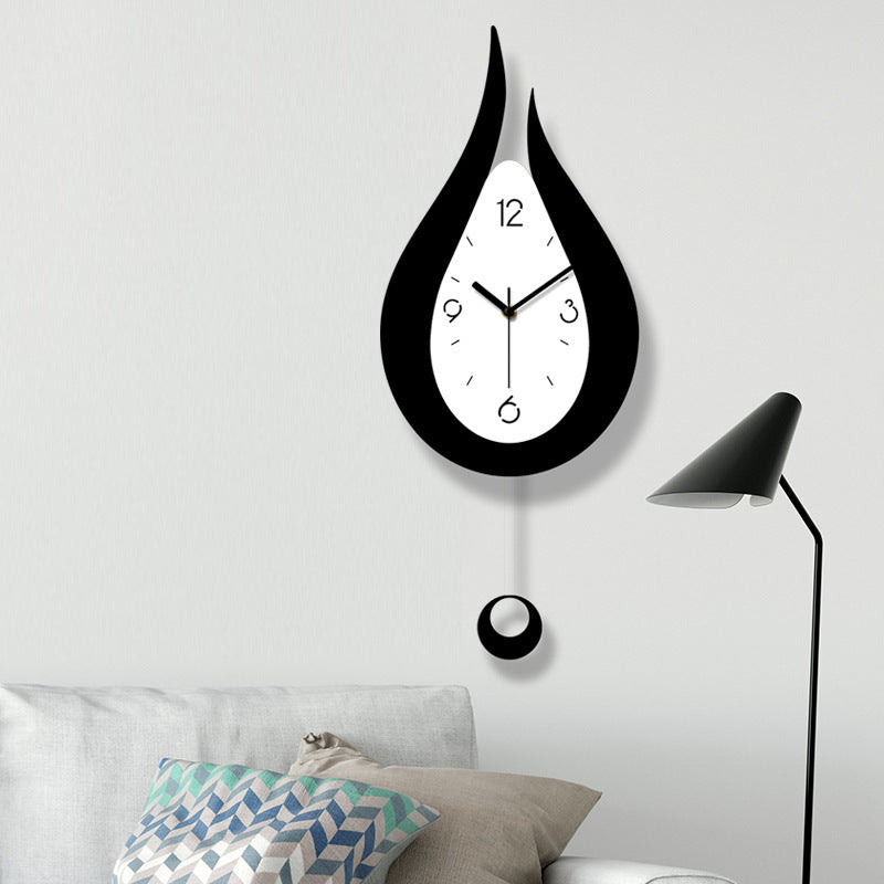 Net Red Clock Nordic Swing Decoration Water Drop Cow Dog Deer Head Wall Clock Living Room Home Fashion Clock Wall