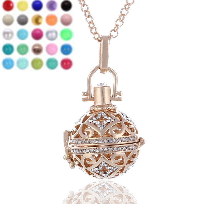 Cross-border Piano Sound Beads Pregnant Women Sweater Chain Fragrance Perfume Essential Oil Sachet Necklace Prenatal Jewelry Amazon Hot Sale