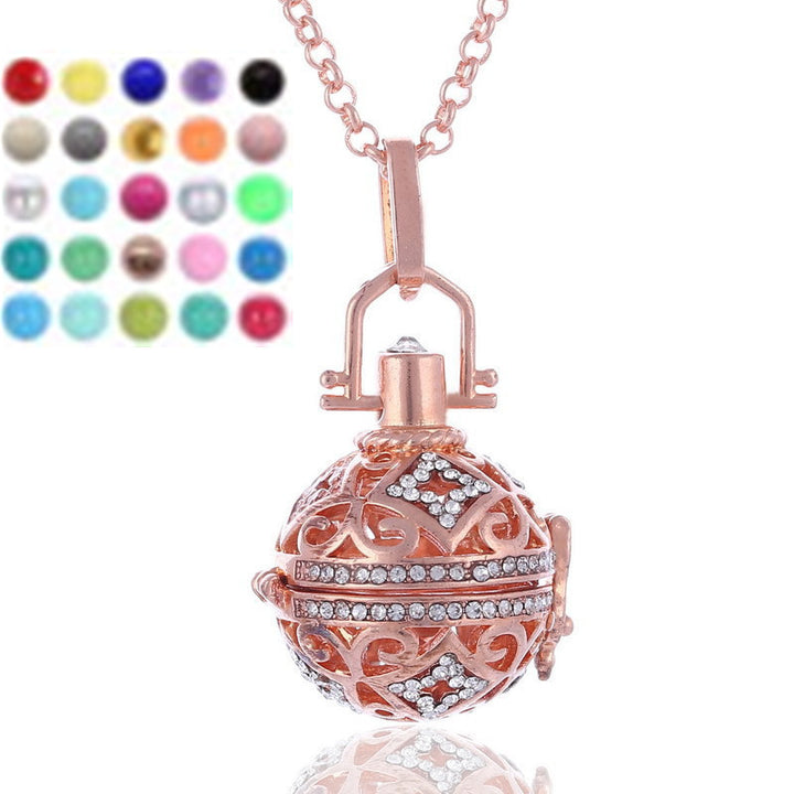 Cross-border Piano Sound Beads Pregnant Women Sweater Chain Fragrance Perfume Essential Oil Sachet Necklace Prenatal Jewelry Amazon Hot Sale