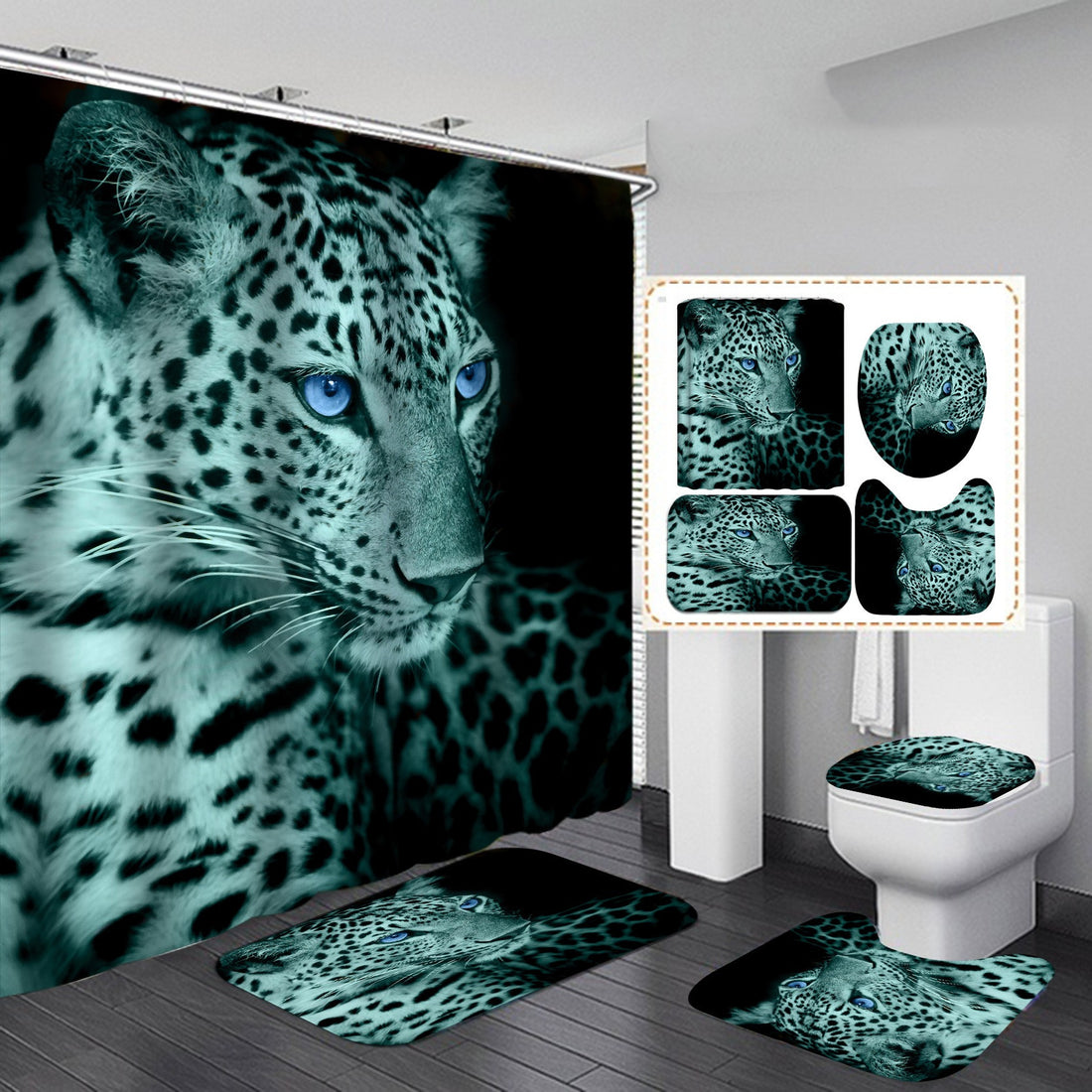 New Product Digital Printing Waterproof Polyester Shower Curtain