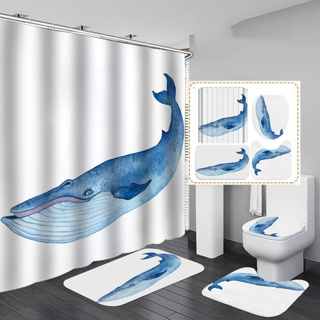 New Product Digital Printing Waterproof Polyester Shower Curtain